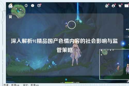 深入解析91精品国产色情内容的社会影响与监管策略